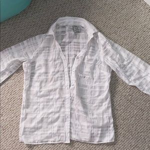 “Arctic White” button up